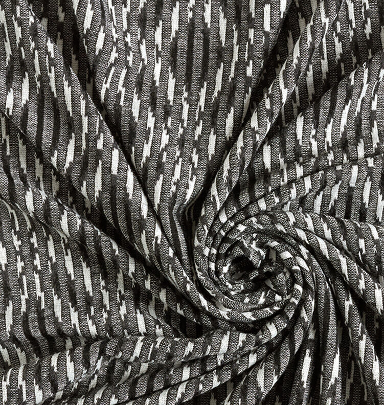 Tecido de malha leve Losangos – preto/branco | Retalho 70cm,  image number 3