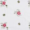 Popelina de algod&atilde;o Bordado Ramos de flores &ndash; branco/baga,  thumbnail number 1