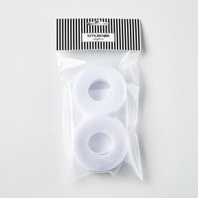 Conjunto de fita velcro [2 x 2m | 30 mm] – branco, 