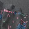 Jersey de algodão Unicórnios néon e arco-íris – antracite,  thumbnail number 3