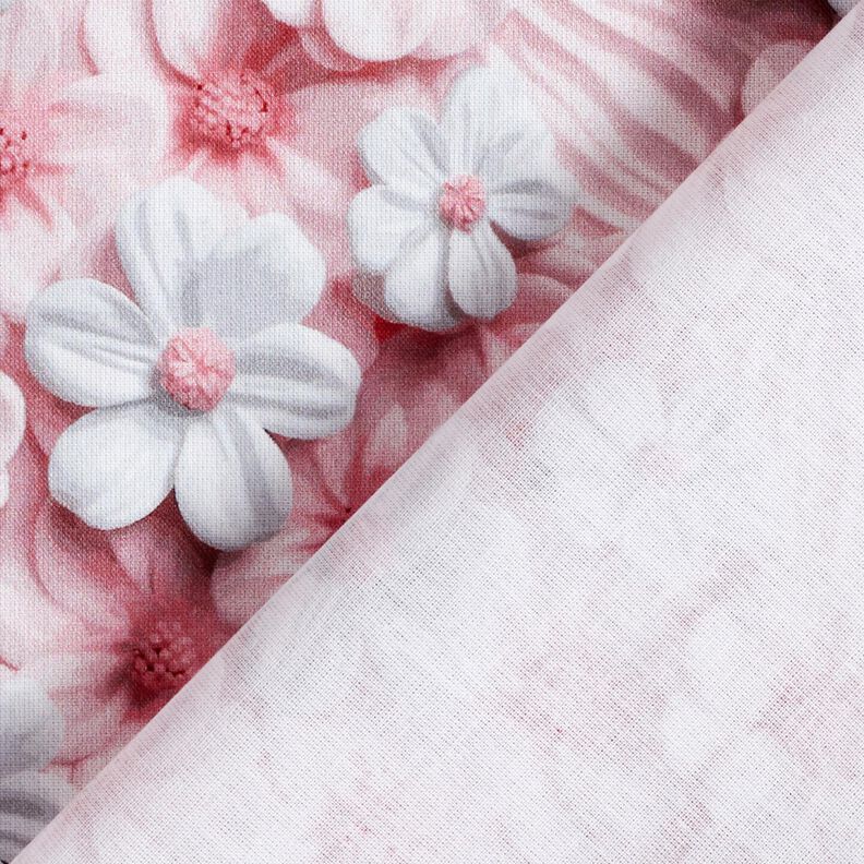 Popelina de algodão Flores de açúcar Impressão Digital – rosa-velho claro,  image number 4