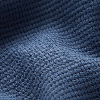 Jersey mini favos de algodão lisa – azul ganga, 