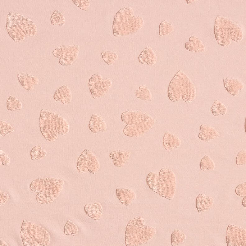 Tecido turco Jersey Corações – rosé,  image number 1