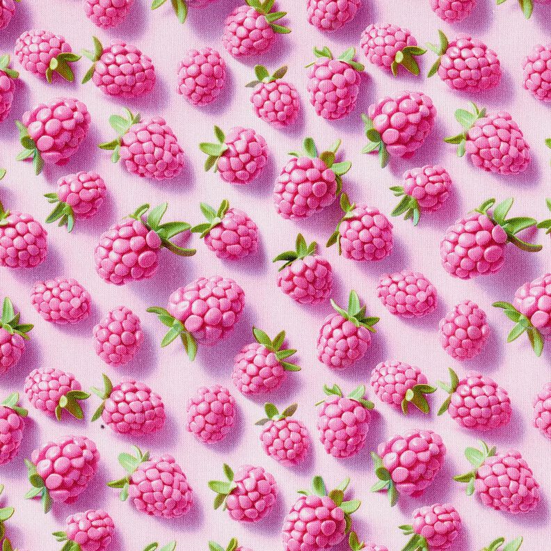 Tecido de algodão Popelina Framboesas garridas – púrpura média/verde maçã,  image number 1
