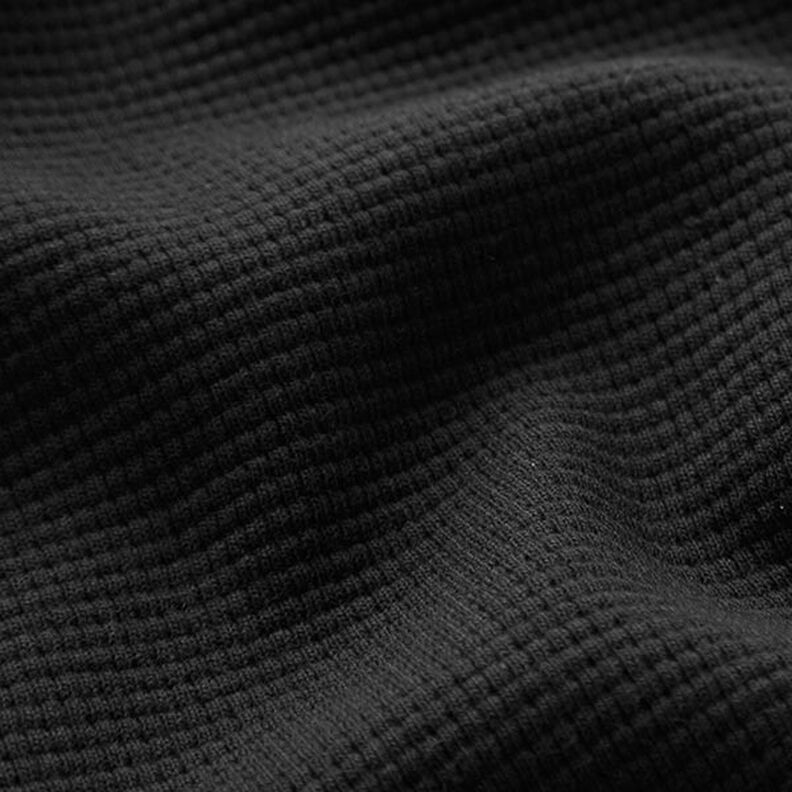 Jersey mini favos de algodão lisa – preto,  image number 3