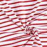 Jersey de algodão Riscas estreitas e largas – branco/vermelho,  thumbnail number 3