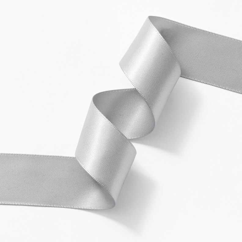 Fita de cetim [25 mm] &ndash; cinzento claro,  image number 3
