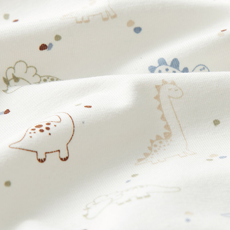 Jersey de algodão Dinossauros bebés – branco sujo,  image number 2