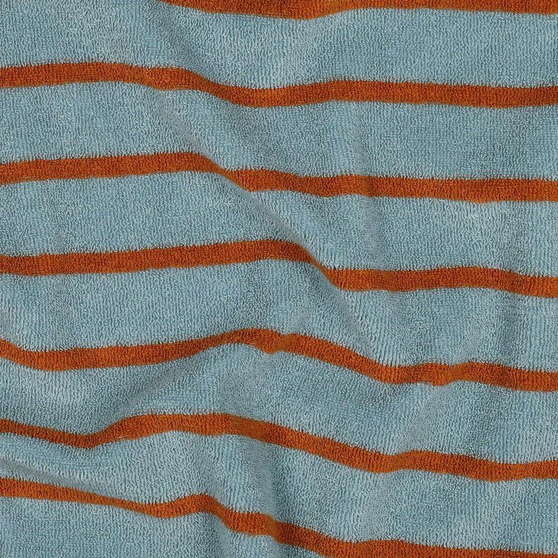 Tecido turco Jersey Riscas | Poppy Fabrics – azul-pomba/cobre,  image number 2