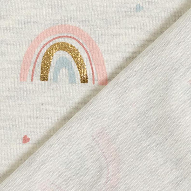 Jersey de algodão Arco-íris Estampado prateado – natural/cinzento claro,  image number 5