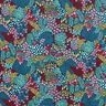 Tecido de algodão cretone pássaros num campo de flores – azul-noite,  thumbnail number 1