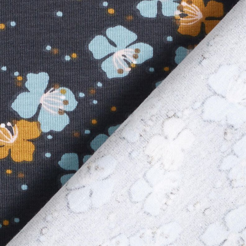 Jersey de algodão Florzinhas engraçadas – preto azulado,  image number 4