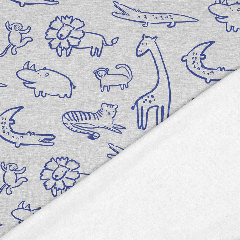 Sweatshirt Animais de safari | by Poppy – cinzento-prateado/azul real,  image number 4