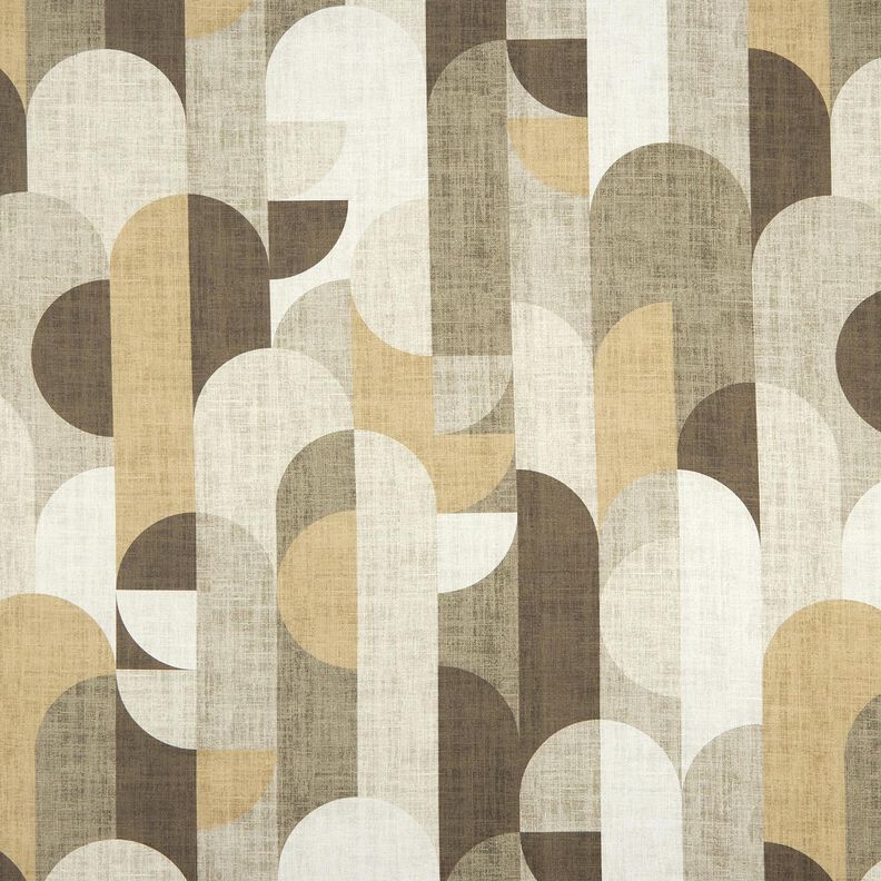 Tecido para efeito de escurecimento Arcos abstratos – caqui/taupe claro,  image number 1