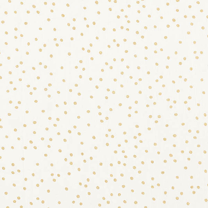 Tecido de algodão Popelina Pintas finas – branco sujo/dourado,  image number 1
