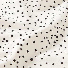 Jersey de algodão Pintas irregulares – branco | Retalho 50cm, 