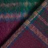 Tecido para sobretudos Mistura de lã Escovado Xadrez – merlot/pinheiro azul,  thumbnail number 4