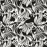 Jersey de viscose Flores abstratas – preto/marfim,  thumbnail number 1