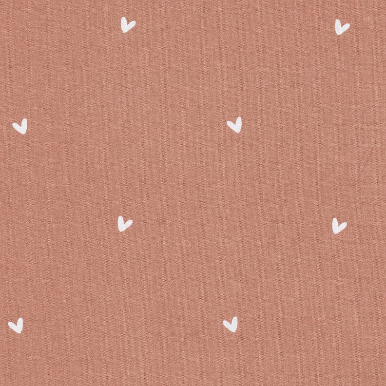 Popelina de algodão Corações delicados – cobre,  image number 1