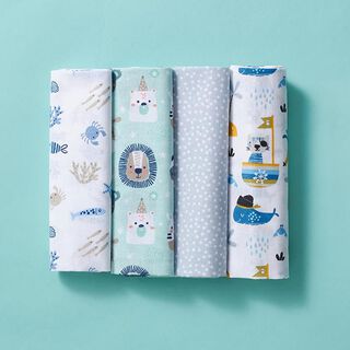 Pacote de tecidos Popelina bebé – azul, 