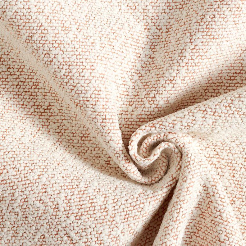 Tecido para exteriores Bouclé fino – salmão/branco sujo,  image number 1