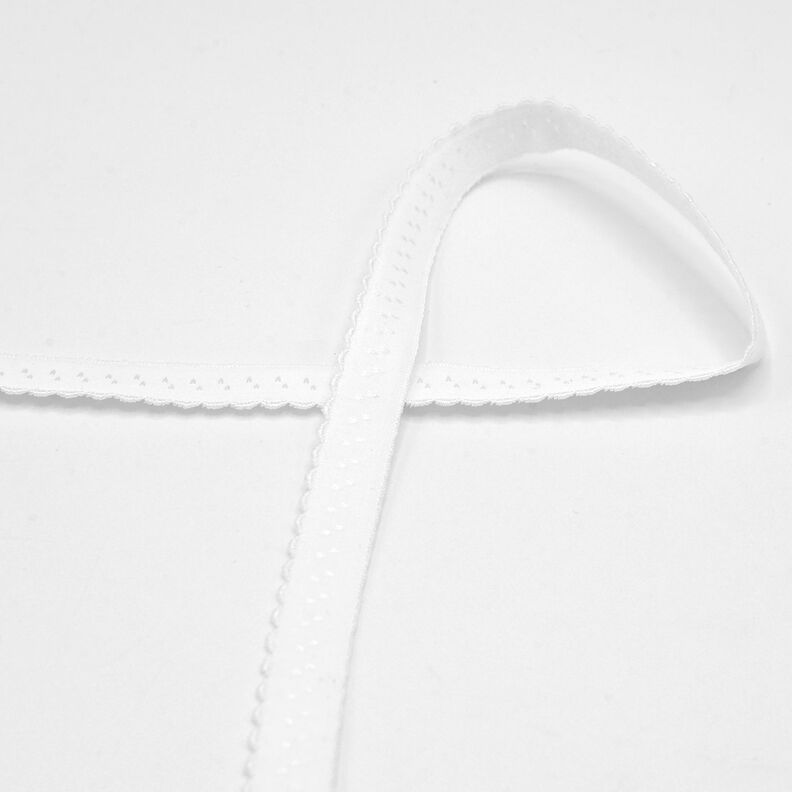 Fita de nastro elástica Renda [20 mm] – branco,  image number 1
