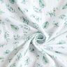 GOTS Musselina/ Tecido plissado duplo Folhas da selva | by Poppy – branco/menta clara,  thumbnail number 3