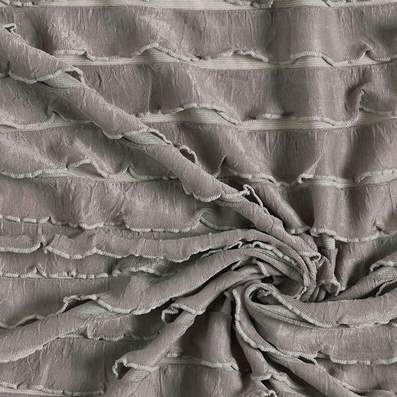 Jersey Folhos Batik Riscas diagonais – taupe escuro,  image number 3