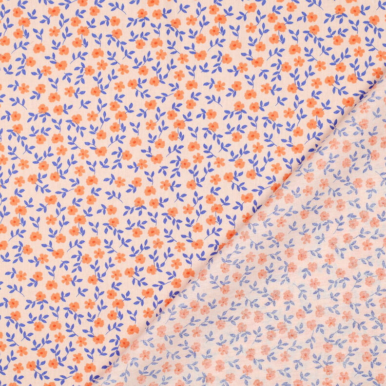 GOTS Popelina de algodão Flores espalhadas | Poppy Fabrics – natural/laranja-pêssego,  image number 5