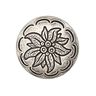 Botão tradicional Gavinha floral - prata antiga metálica velho metálica,  thumbnail number 1