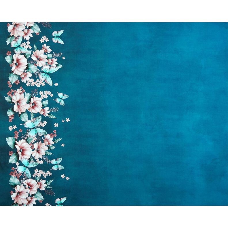 Jersey de algodão Prado de borboletas | Glitzerpüppi  – azul petróleo claro/rosé,  image number 5