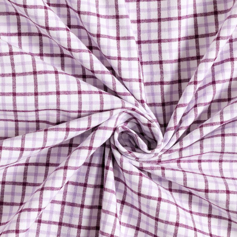 Flanela de algodão Xadrez – branco/lavanda,  image number 4