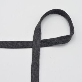 Cordão plano Camisola com capuz Algodão Melange [15 mm] – antracite, 