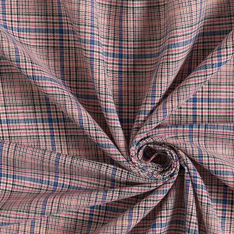 Mistura de algodão Padrão xadrez fino – rosa intenso/azul real,  image number 3