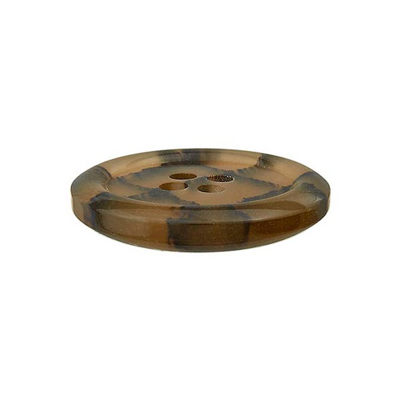 Botão de poliéster, 4 furos Recycling – bronze/castanho escuro,  image number 2