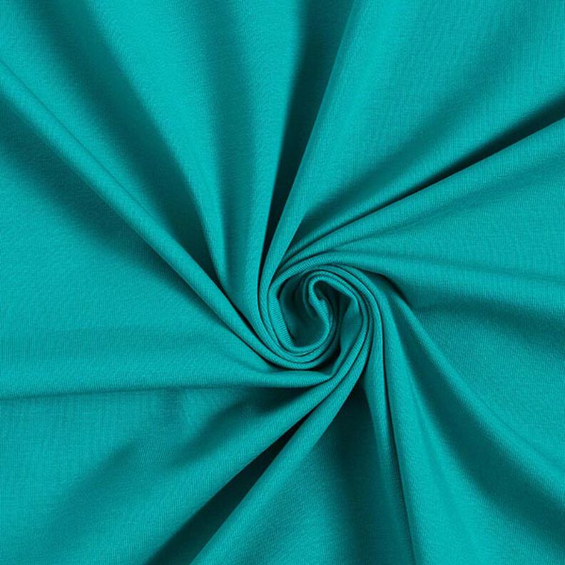Jersey de algodão médio liso – verde esmeralda,  image number 1