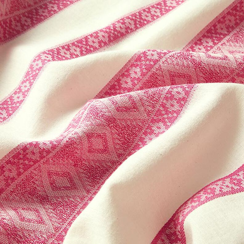 Tecido de algodão Padrão losangos – branco sujo/pink,  image number 2