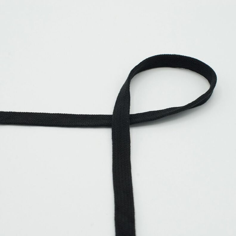 Cordão plano Camisola com capuz Algodão [15 mm] – preto,  image number 1