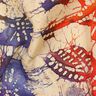 Tecido de viscose Folhas Batik – cor de areia/laranja,  thumbnail number 2