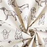 Tecido para decoração Lona Cães – creme/cinzento,  thumbnail number 3