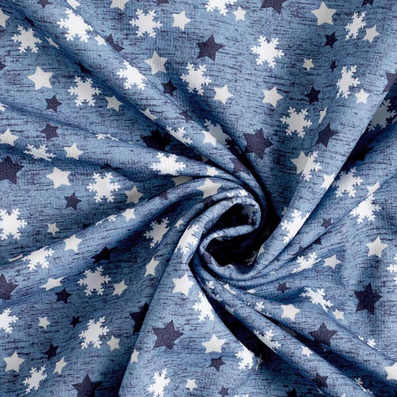 Sweatshirt cardada Flocos de neve e estrelas Impressão Digital – cinza claro,  image number 4