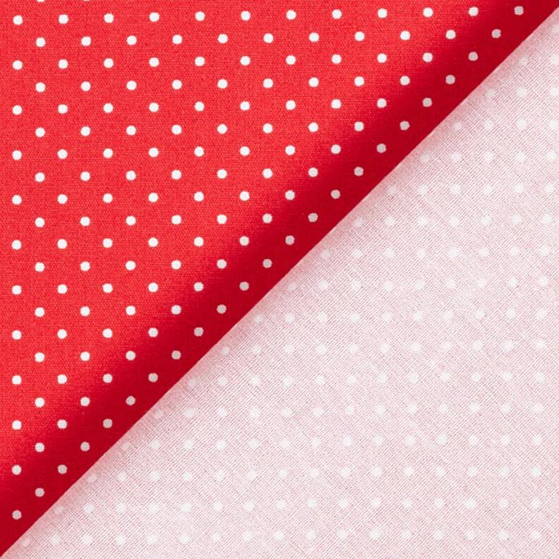 Popelina de algodão pintas pequenas – vermelho/branco,  image number 6