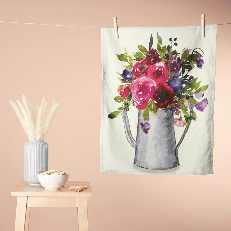 Painel decorativo Trio Flores em aguarela – marfim/baga,  image number 5