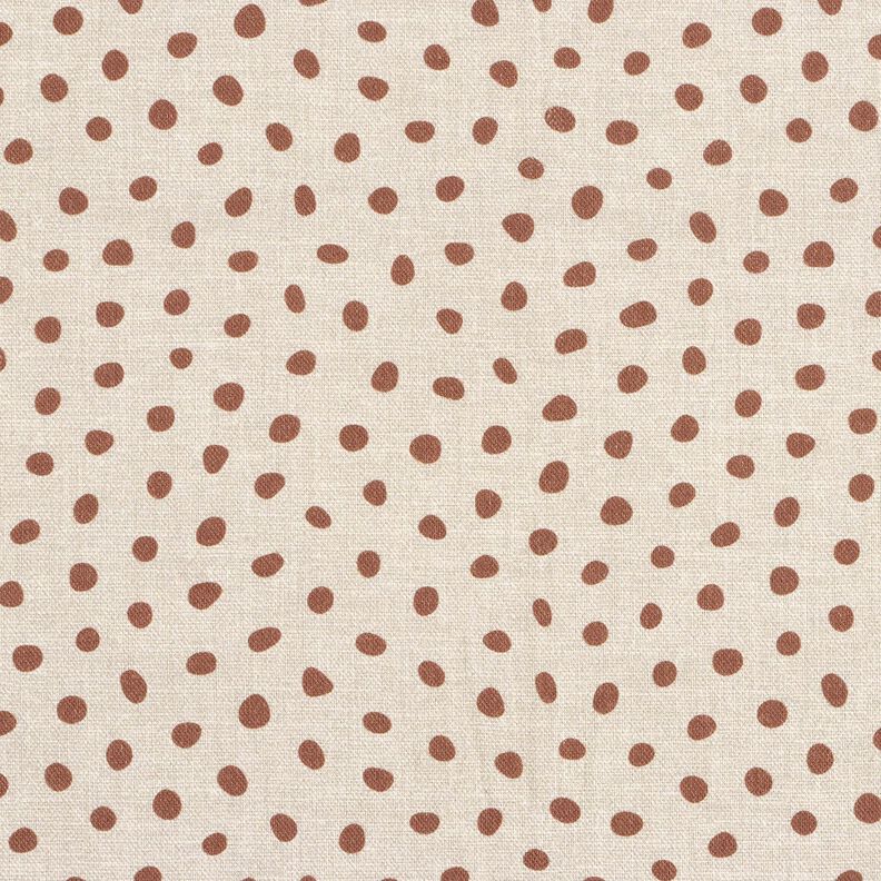 Tecido para decoração Meio linho Panamá Pintas soltas – castanho claro/caju,  image number 1