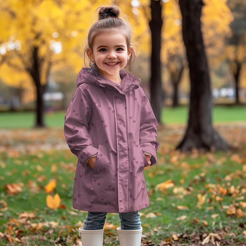 Tecido para impermeáveis Pequenos corações | Poppy Fabrics – rosa-velho claro,  image number 5