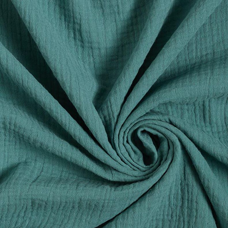 GOTS Musselina/ Tecido plissado duplo | Tula – verde amarelado,  image number 1