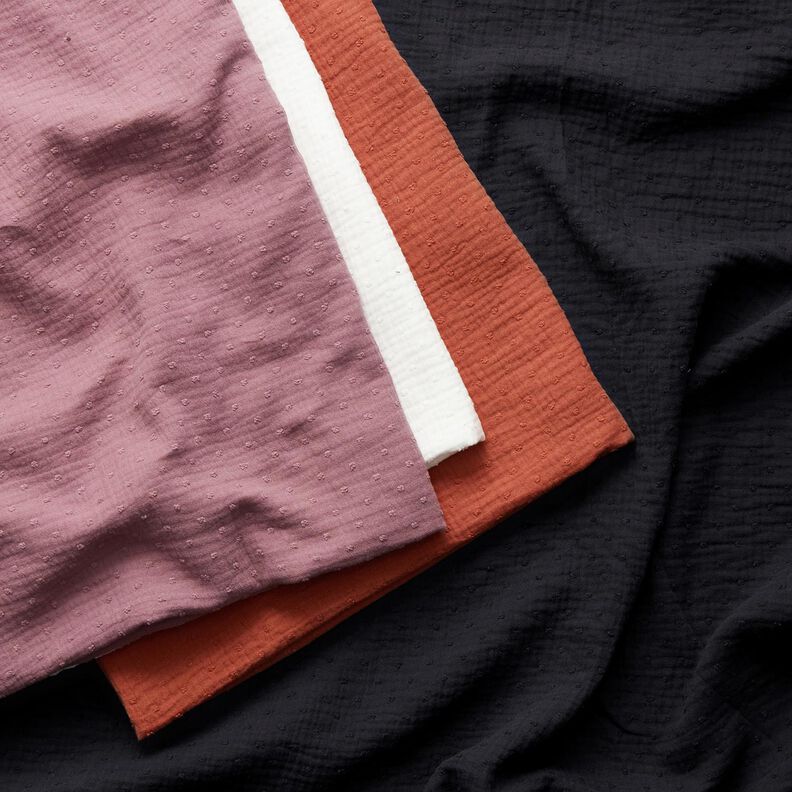 Musselina/ Tecido plissado duplo dobby – preto,  image number 7