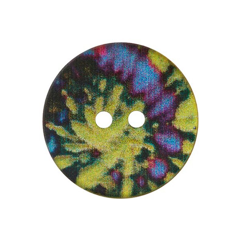 Botão de madrepérola, 2 furos  – mistura de cores,  image number 1