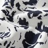 Mix de linho e viscose Flores abstratas – branco/azul-noite,  thumbnail number 2