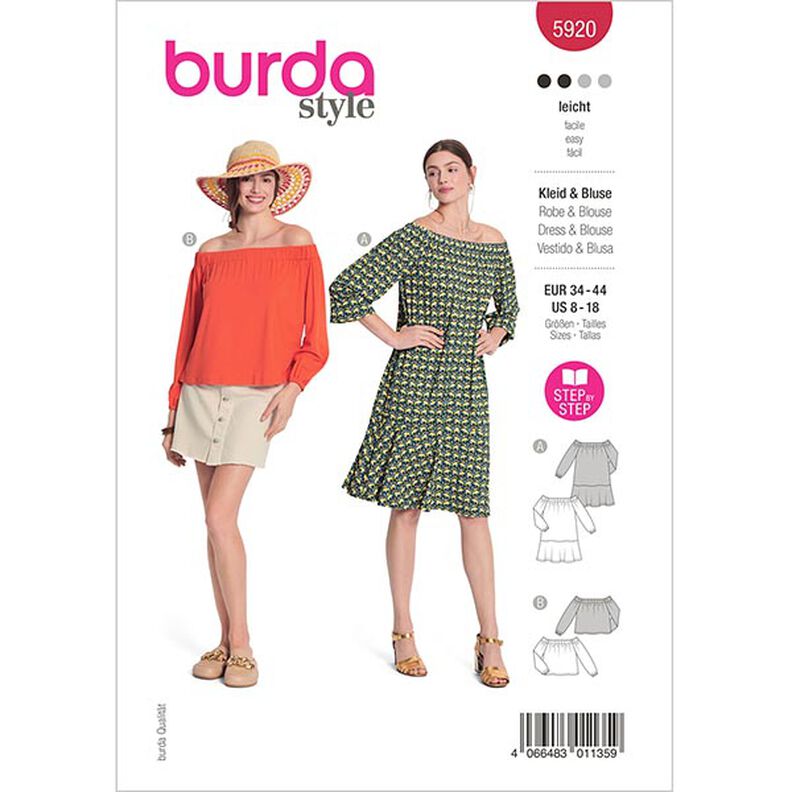 Vestido/blusa  | Burda 5920 | 34-44,  image number 1